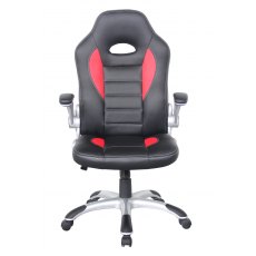 Alphason Office Chairs Talladega Black And Red Faux Leather Racing Chair