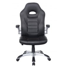 Alphason Office Chairs Talladega Black Faux Leather Racing Chair