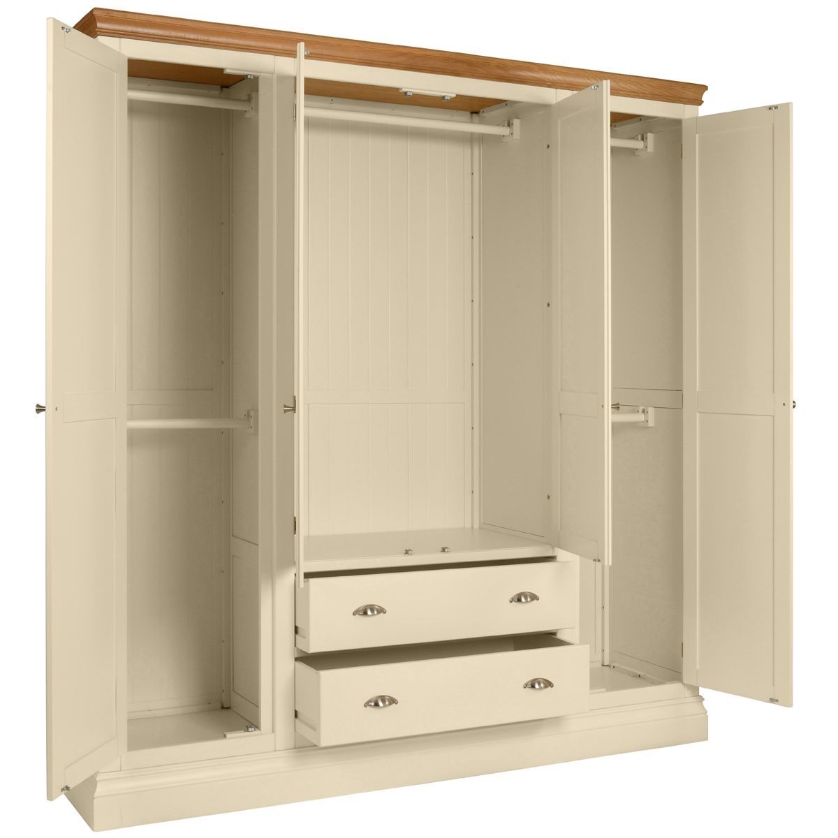 Devonshire Living Devonshire Lundy Painted Quad Wardrobe With Drawers ...