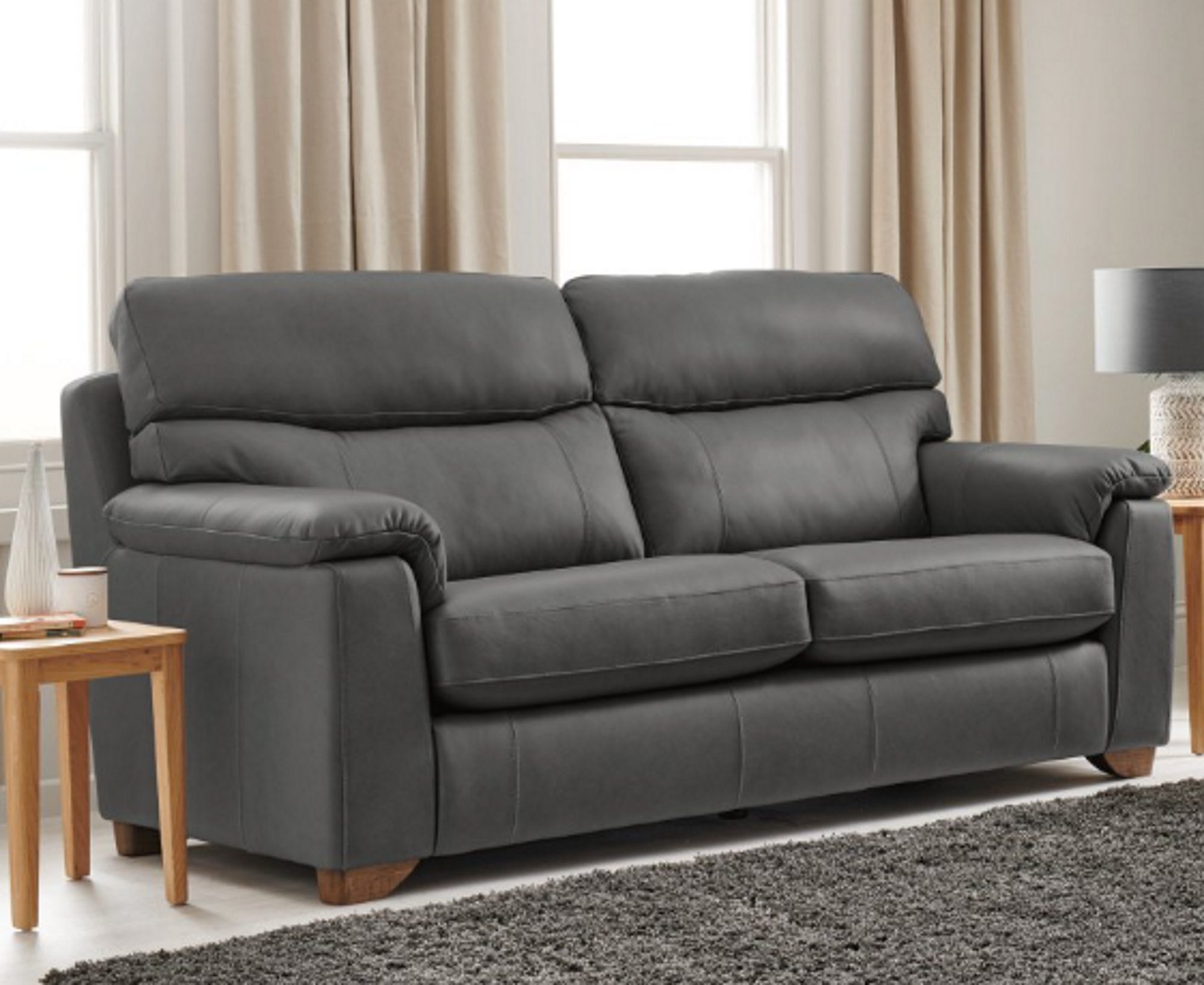 Ashwood Designs Cortona 3 Seater Double Power Recliner Sofa - Sofas ...