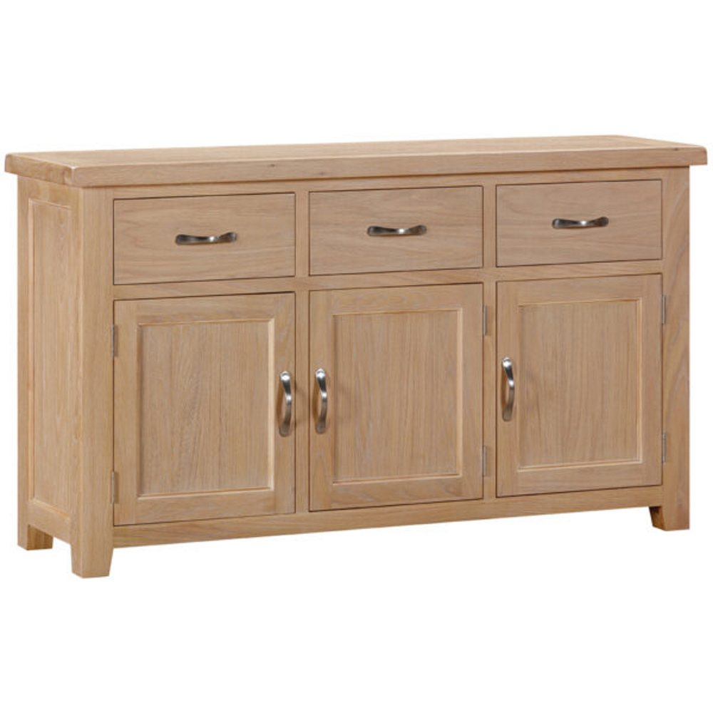 Devonshire Living Devonshire Wiltshire Oak 3 Doors 3 Drawers Sideboard ...