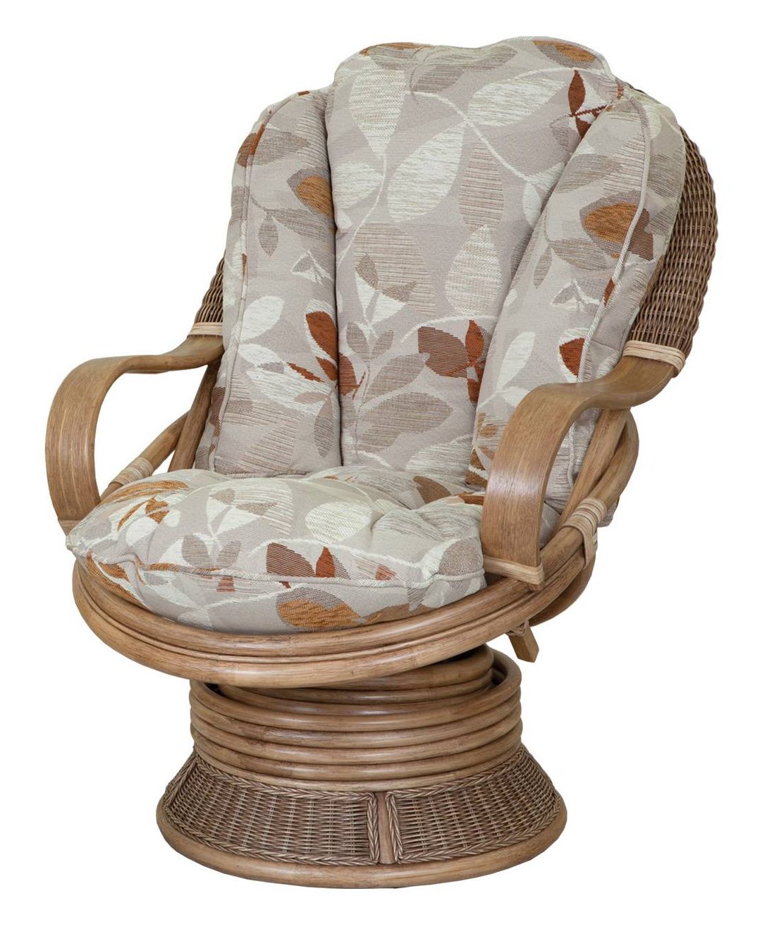 Brown wicker 2024 swivel rocker