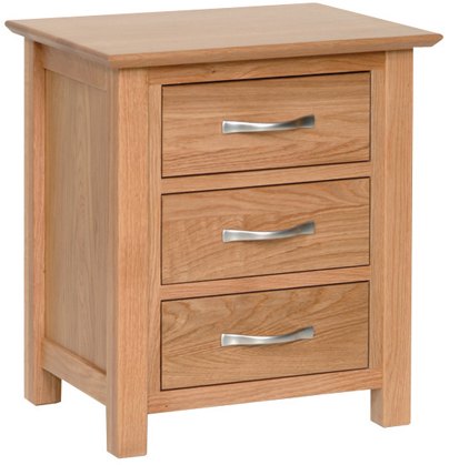 Devonshire Living Devonshire New Oak 3 Drawer Bedside - Bedside Chests ...