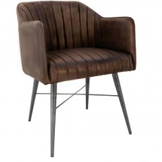 Hafren Collection K Chair Collection Leather & Iron Chair CH502