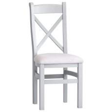 Hafren Collection KEA Dining Cross Back Chair Fabric Seat