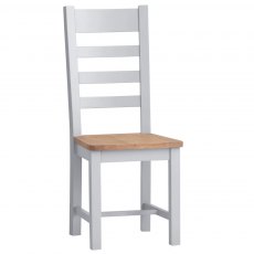 Hafren Collection KEA Dining Ladder Back Chair Wooden Seat