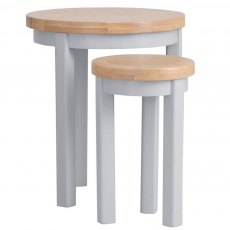 Hafren Collection KEA Dining Round Nest Of Two Tables