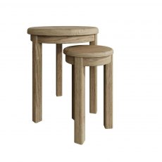 Hafren Collection KHO Dining Round Nest Of Two Tables