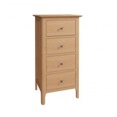 Hafren Collection KNT Bedroom 4 Drawer Narrow Chest