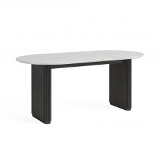 Corndell Lucas Oval Dining Table With Marble Top
