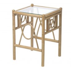 Desser Bali Lamp Table With Glass Top