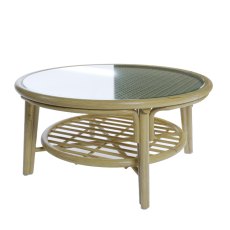 Daro Dingley 80cm Round Glass Top Coffee Table