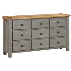 Crowther Distribution New York Oak 9 Drawer Chest