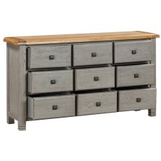 Crowther Distribution New York Oak 9 Drawer Chest