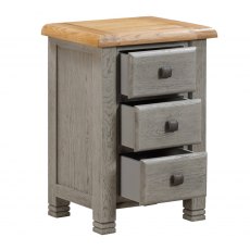 Crowther Distribution New York Oak 3 Drawer Bedside Chest