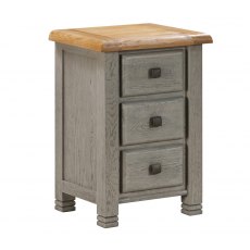 Crowther Distribution New York Oak 3 Drawer Bedside Chest