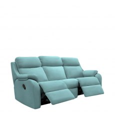 G Plan Kingsbury 3 Seater Double Powered Recliner Curved Sofa With Headrest & Lumbar