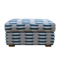 G Plan Upholstery Seattle Storage Footstool With Wooden Feet