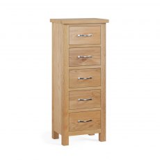 Global Home New Trinity Oak Narrow Tallboy