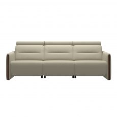 Stressless Emily Static 3 Seater Sofa With Wood Inlay