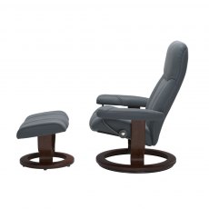 Stressless Consul Recliner Classic Base Chair & Footstool 3 Sizes Stressless Consul Recliner Classic Base Chair & Footstool 3 Sizes