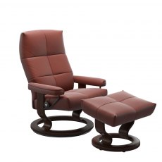 Stressless David Recliner Classic Base Chair & Footstool 3 Sizes Stressless David Recliner Classic Base Chair & Footstool 3 Sizes