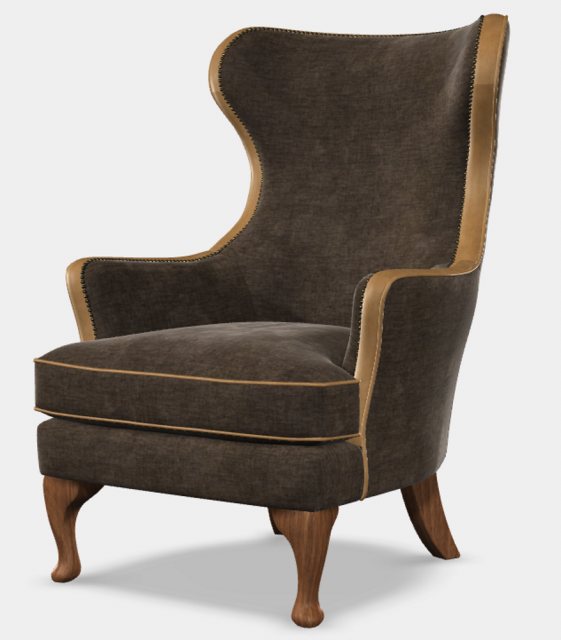 Wooden shop wing chair