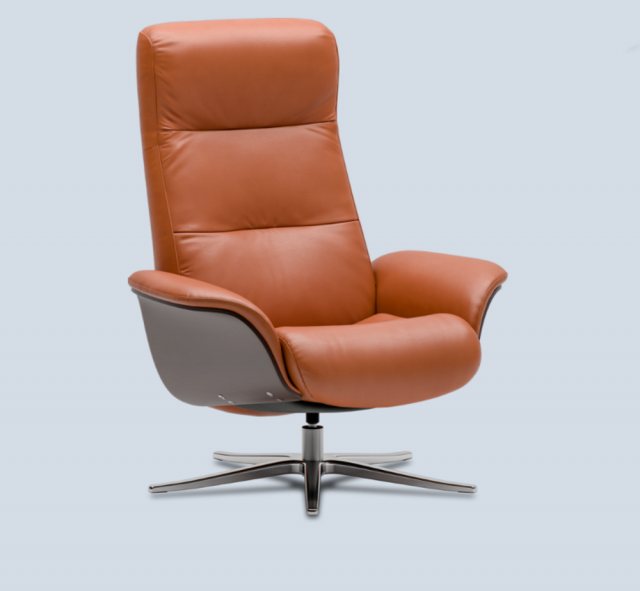 Hayes Genuine Leather Power Recliner with Adjustable Headrest