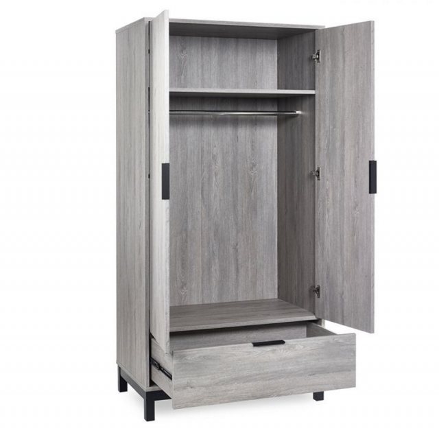 Julian Bowen Julian Bowen Bali 2 Door 1 Drawer Wardrobe