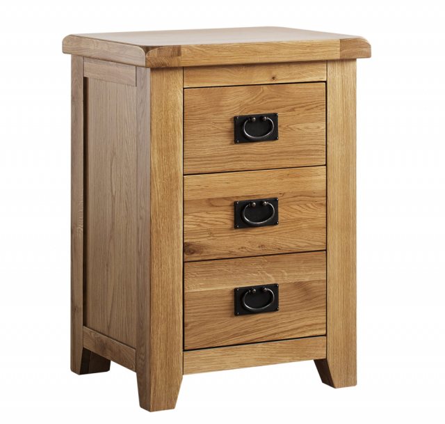 Crowther Distribution Crowther Distribution Minnesota Oak 3 Drawer Bedside Chest