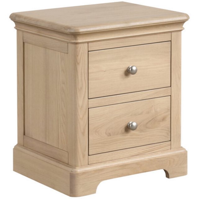 Devonshire Living Devonshire Lydford Oak 2 Drawer Bedside Chest