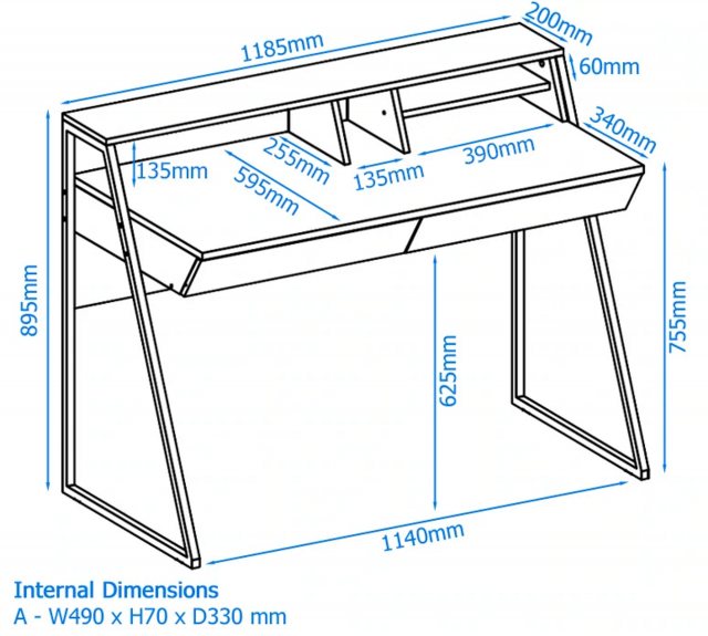 Alphason on sale aspen desk