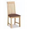 Global Home New Trinity Oak Slatted Dining Chair With PU Seat