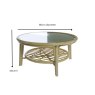 Daro Daro Dingley 80cm Round Glass Top Coffee Table