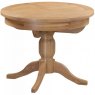 Devonshire Living Devonshire New Oak Round Extending Pedestal Dining Table